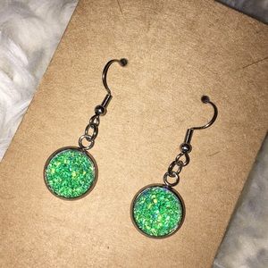 Faux druzy quartz earrings NEW!!!